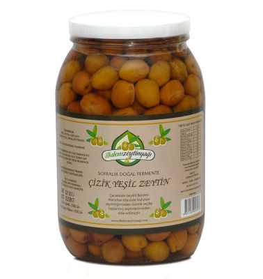 Doğal Fermente Çizik Yeşil Zeytin Net: 1350 gr. - 1